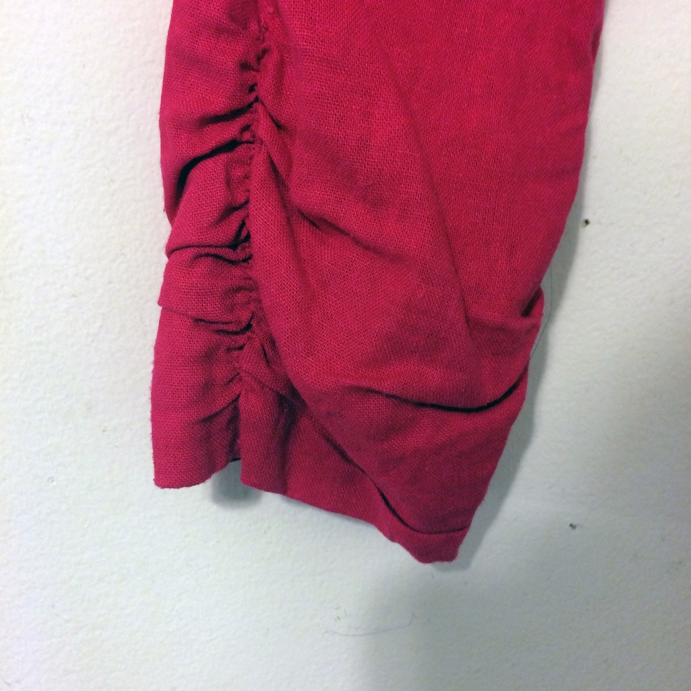 Pink Linen/Rayon Blazer with Ruffles - Picture 3 of 4